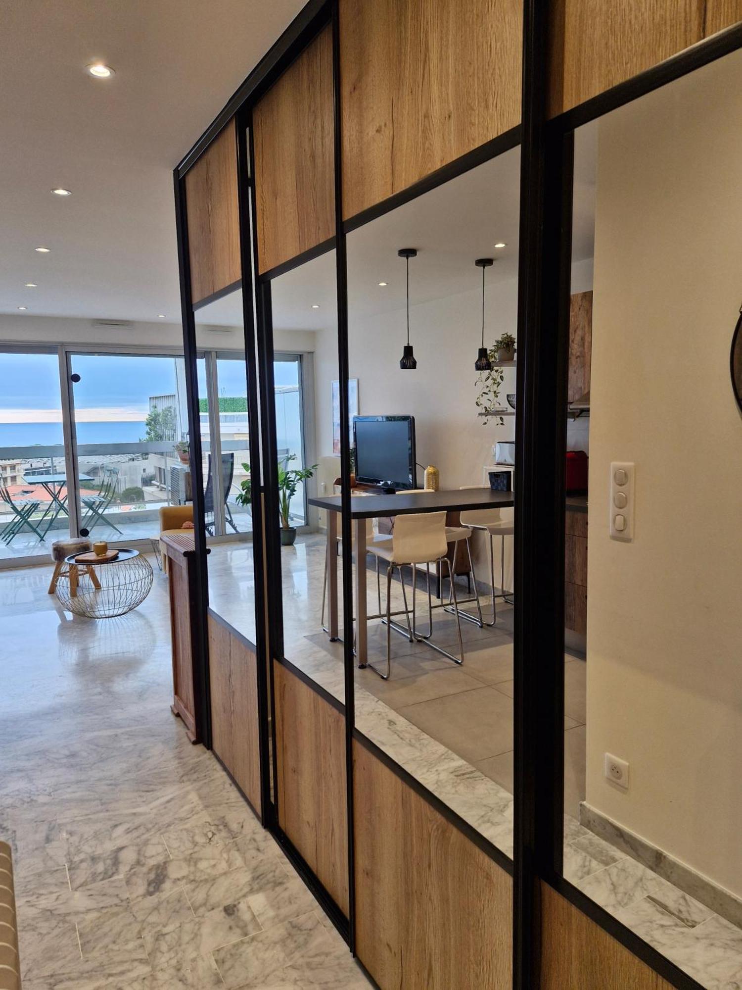 Sunny And Cosy Sea View Studio Antibes Exteriör bild